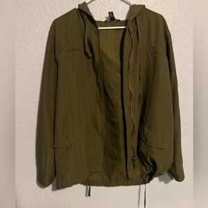 Olive Green Hooded Jacket